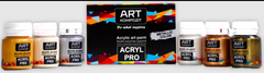 Краска акриловая художественная ACRYL PRO ART Kompozit цвета металлик 6 * 20 мл