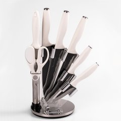 Набор кухонных ножей с углеродным покрытием 7 предметов, белый