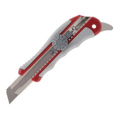Нож канцелярский Axent, с металлическими направляющими, резиновые вставки, лезвие 18 мм.