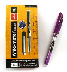 Ручка масляна 10 км "Writometer ball NEW", фіолет