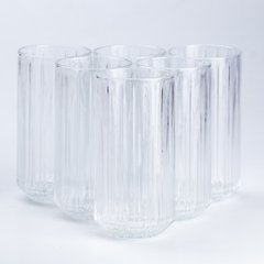 Набір склянок Lirmartur високих фігурних 6 штук, прозорий