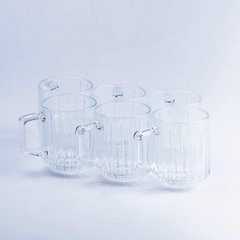 Набір чашок скляних Lirmartur 6 штук по 310 мл, прозорий