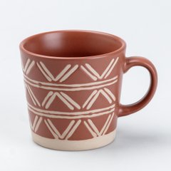 Чашка керамическая в скандинавском стиле 350 мл, терракотовый