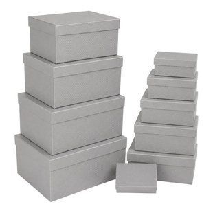 Коробка 1шт прямокутна рельєфним візерунком 910-02 Gray 25&times;18&times;12 см 126407/25&times;18&times;12 фото