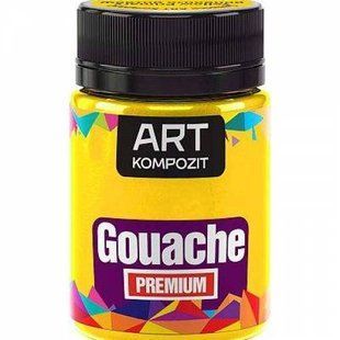 Гуашь художественная ART Kompozit Premium желтый основной, 60мл 20937 фото