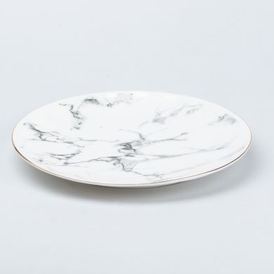 Столовий сервіз на 6 персони керамічний Marble, білий HP26472 фото