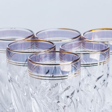 Набор стаканов Vermont фигурных высоких 6 штук, прозрачный