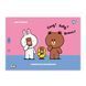 Альбом для рисования YES А4 28 скоба с перфорацией Line Friends