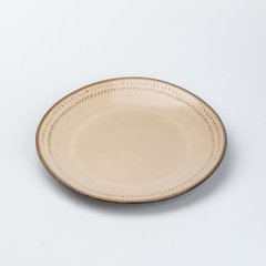 Тарелка керамическая десертная в стиле ретро, бежевый