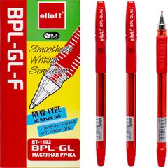 Ручка масляна ELLOTT 0,7 мм червона ET1192-12