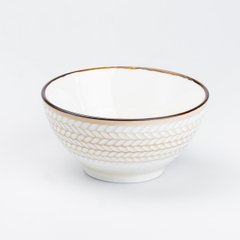 Тарелка керамическая глубокая в стиле ретро, белый