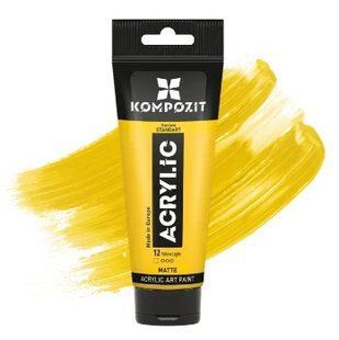 Краска акриловая художественная STANDART "ART Kompozit", 0,75 л ТУБА (12 Желтый светлый) 25246 фото