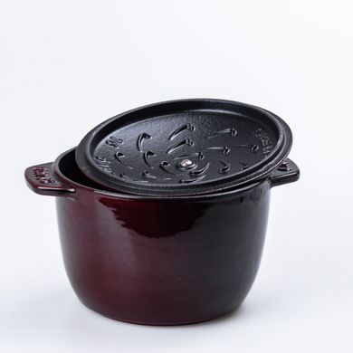Кокотниця чавунна з емальованим покриттям Staub, темно-червоний