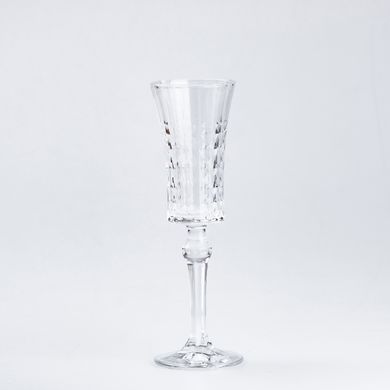 Набір бокалів для шампанського на високій ніжці під кришталь 6 штук, прозорий