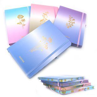 Блокнот на гумці "Notes" 14*21см, 80P, 80G, лінія, кольор край mix4, 1шт./етик. 5703-5 фото