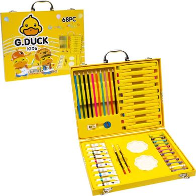 Художній набір для малювання 68 предметів "G.Duck" у дерев'яному кейсі