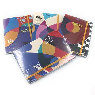 Блокнот на резинке "Note" A5 80G, 80P, клетка, mix4, 1шт./этик. QD-15090 фото