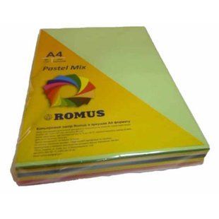 Бумага цветная A4 80 г/м2 250 листов 5 цветов Mix Pastel 50874 фото
