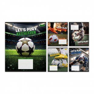 Тетрадь ученическая школьная 1 Вересня Let's play football А5 18 листов линия 768751 фото