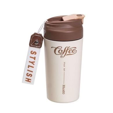 Термокружка Coffee 480 мл с керамической колбой, коричневый HP-14-14BR фото