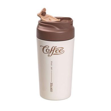 Термокружка Coffee 480 мл с керамической колбой, коричневый HP-14-14BR фото