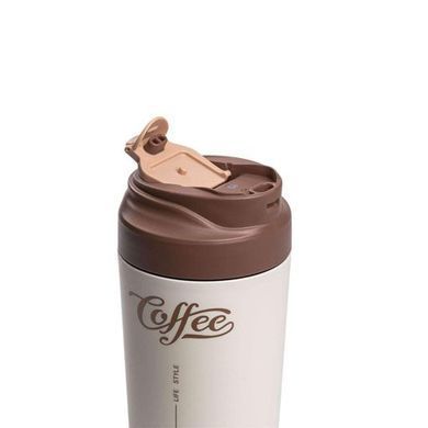 Термокружка Coffee 480 мл с керамической колбой, коричневый HP-14-14BR фото