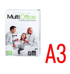 Папір офісний білий А3, 500 аркушів, клас В, щільність 80 г/м2 MultiOffice