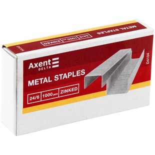 Скоби для степлерів Axent Delta Standard D4102, №24/6, 1000 штук
