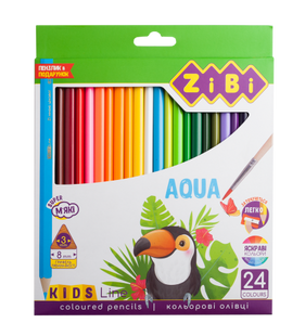 Карандаши цветные акварельные AQUA, 24 шт., KIDS LINE ZB.2476 фото