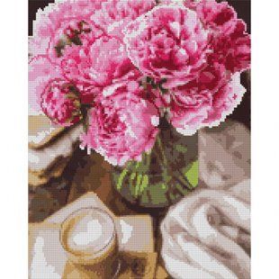 Алмазная мозаика SANTI "Пионы и утро", 40*50см на подрамнике 956063 фото