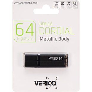 Флешка Verico USB 64Gb Cordial Black 601392 113595 фото
