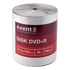 Диск DVD+R Axent 8107-A 4.7GB/120min 16X, 1шт, bulk