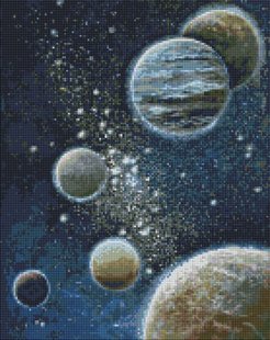 Алмазна мозаїка - "Незвіданий космос" 40х50см