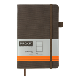 Книга записная TWEED 125*195, 96 л., линия, обкл. искусственная кожа, серый BM.291263-09 фото