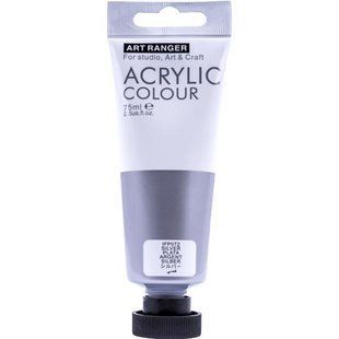 Краска акриловая "Art Ranger" Acrylic 072 "Silver"75мл, цвет серебряный 84012 фото