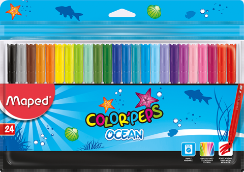 Фломастеры COLOR PEPS Ocean, 24 цвета