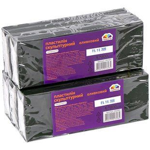 Пластилин скульптурный, 800 г. (оливкового цвета) 107399 фото