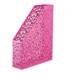 Лоток вертикальный " Barocco " 338x248x70мм , металлический , розовый