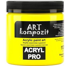 Фарба акрилова художня "ART Kompozit", 0,43 л (112 жовтий лимонний)/УЦІНКА