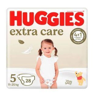 Huggies Extra Care підгузники дитячі 5 (11-25кг) 28шт 83150 фото
