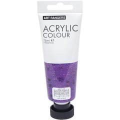 Фарба акрилова "Art Ranger" Acrylic 122 "Glitter purple" 75мл, колір фіолетовий з глітером