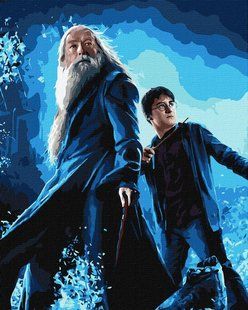 Картина по номерам - "Harry Potter: Гарри и Дамблдор с металлическими красками &copy;Warner Bros" 50х40см КНО8739 фото