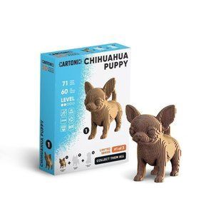 Картонный пазл (конструктор) "Cartonic 3D Puzzle CHIHUAHUA PUPPY" 134874 фото