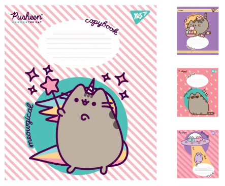 А5/12 кос. YES Pusheen, тетрадь учен.