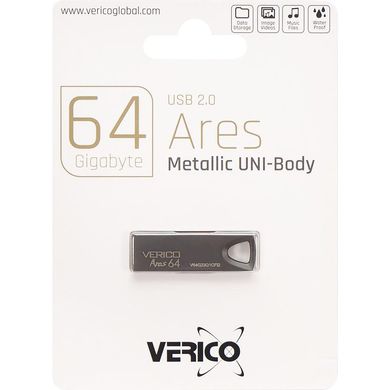 Флешка Verico USB 64Gb Ares Black 602863