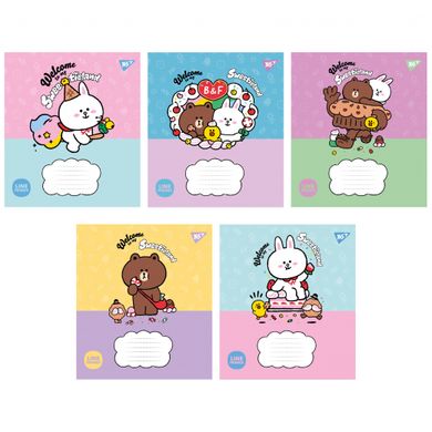 Тетрадь школьная Yes Line Friends. Sweetieland 12 листов клетка