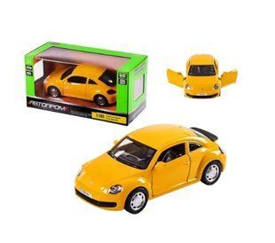 Машина металлическая "Автопром" 4349 1:38 Volkswagen The Beetle, открывается дверь, коробка 14,5*6,5 4349 фото