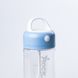Бутылка-шейкер электрическая 380 мл прозрачная с ручкой, синий