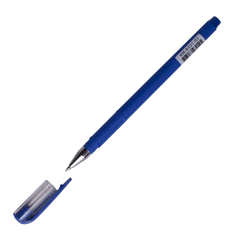 Ручка гелева FOCUS, 0.5мм, непроз. корпус RUBBER TOUCH, сині чорнила