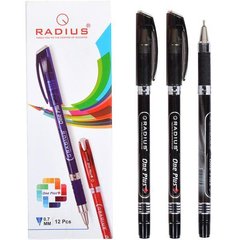 Ручка "One Plus" RADIUS 12 штук, чорна
